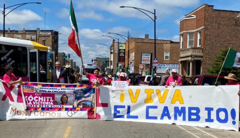 Campañas políticas mexicanas “se tomarón” el Desfile Cinco de Mayo, en Chicago…