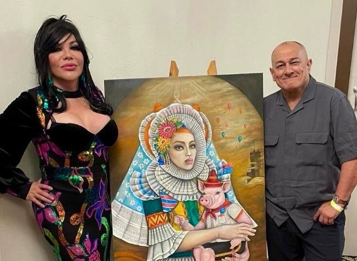 ¡Muchas Gracias! a la gran pintora, Lic. Karla Wong, por este lindo regalo a nuestro trabajo editorial…