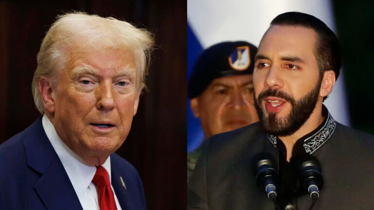 “Gracias Bukele por recibir a migrantes expulsados”, dijo el presidente Trump…
