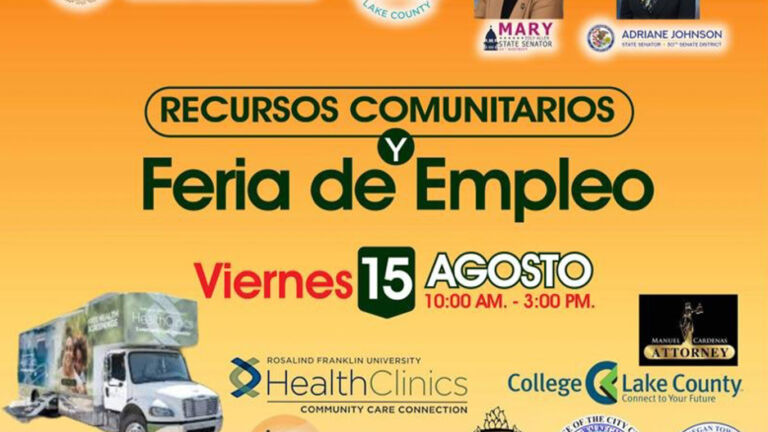 PRESENTA LA ASOCIACIÓN CULTURAL LAKE COUNTY:  Gran Feria de Recursos Comunitarios y Empleo, en Waukegan, Illinois …